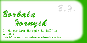 borbala hornyik business card